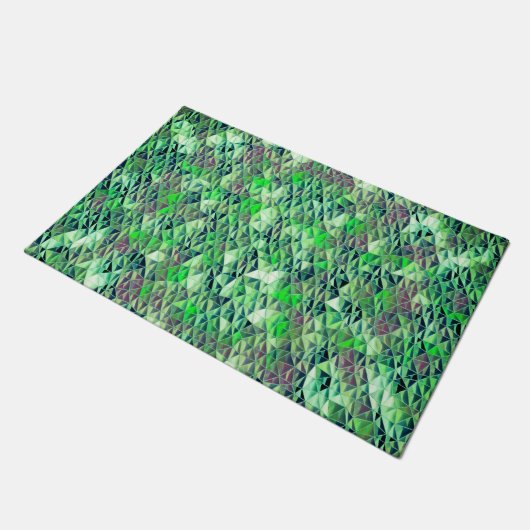 Paillasson Mosaic in greenish triangles with gradient tones t (Incliné)