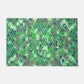 Paillasson Mosaic in greenish triangles with gradient tones t (Devant)
