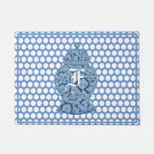 Paillasson Mosaïque de pots de gingembre de pot bleu (Devant)