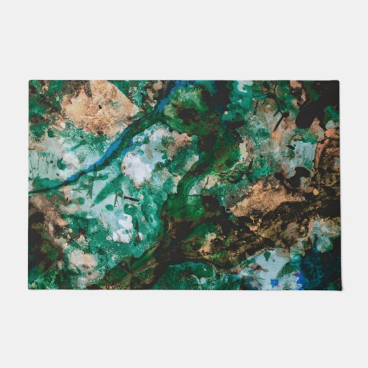 Paillasson Moss Agate Green Crystal Geode Abstract (Devant)