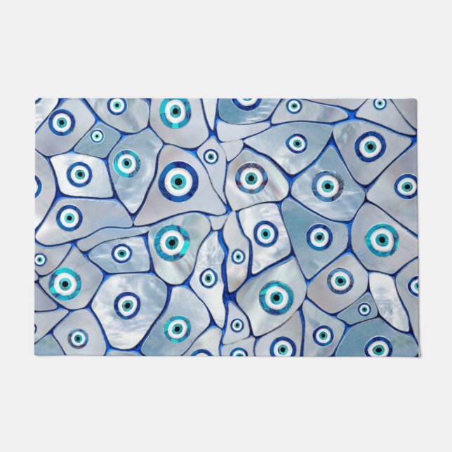 Paillasson Mother of pearl Evil Eye Pattern (Devant)