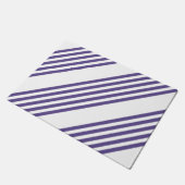 Paillasson Motif à cinq bandes Ultra violet et blanc (Incliné)