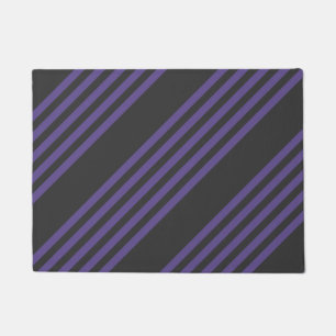 Paillasson Motif à cinq bandes Ultra violet et charbon de boi