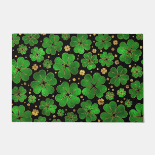 Paillasson Motif à quatre feuilles Shamrock chanceux