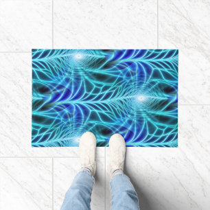 Paillasson Motif à répétition électrique bleu brillant