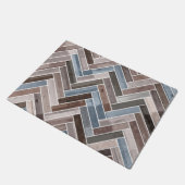 Paillasson Motif à squelette en gris Brown bleu (Incliné)