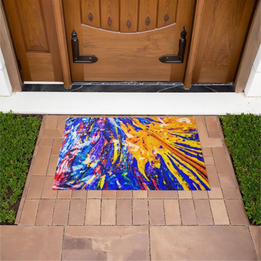 Paillasson Motif Abstrait coloré (De plein air)