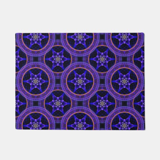 Paillasson Motif Abstrait Élégant Bohème Moderne Floral #505 (Devant)