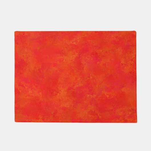 Paillasson Motif Abstrait rouge orange (Devant)