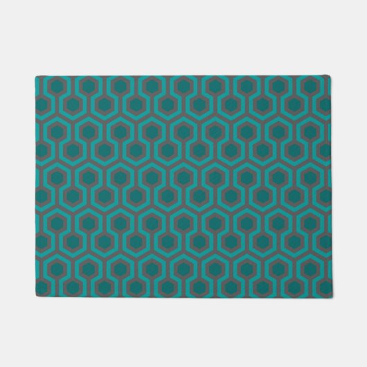 Paillasson Motif Abstrait Turquoise Turquoise Green des année (Devant)