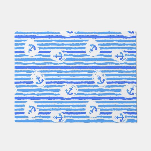 Paillasson Motif Ancre d'aquarelle 1 (Devant)