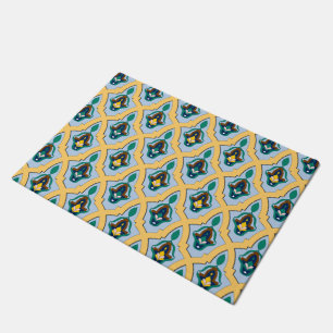 Paillasson Motif arabe marocain en bleu et jaune
