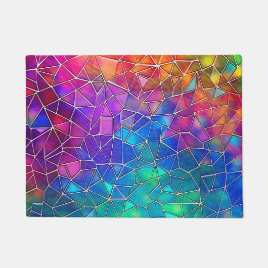 Paillasson Motif arc-en-ciel en verre tendu (Devant)