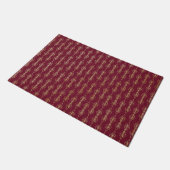 Paillasson Motif Art déco rouge et or (Incliné)