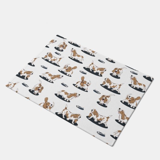 Paillasson Motif Basset Hound (Incliné)