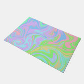 Paillasson Motif bleu pastel vert rose pastel (Incliné)