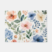 Motif botanique moderne de fleurs sauvages à l'aqu