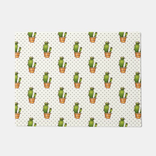 Paillasson Motif Cactus & Succulent Polk Dot (Devant)