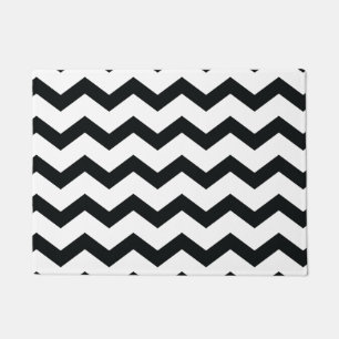 Paillasson Motif Chevron noir et blanc