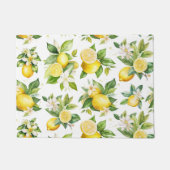 Paillasson Motif citron, Fleurs de citron, Feuilles, Citrus (Devant)