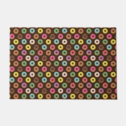 Paillasson Motif coloré de beigne au chocolat (Devant)
