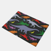 Paillasson Motif coloré de dinosaure (foncé) (Incliné)