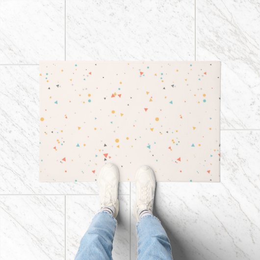 Paillasson Motif Confetti Dots & Triangle (Intérieur)