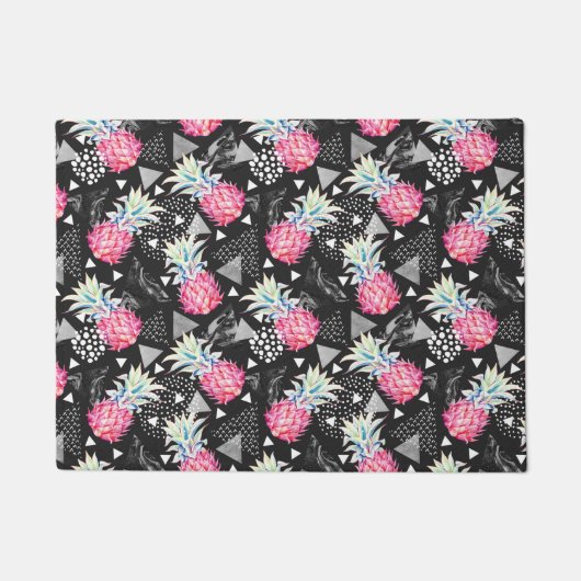 Paillasson Motif d'ananas triangulaire texturé (Devant)