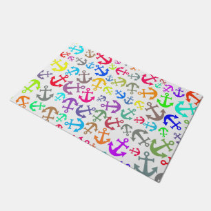 Paillasson Motif d'Ancre de bateau coloré