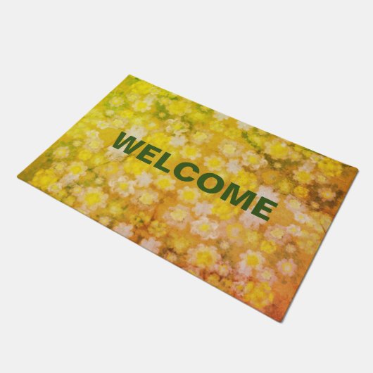 Paillasson Motif d'aquarelle Abstraite rétro (Incliné)