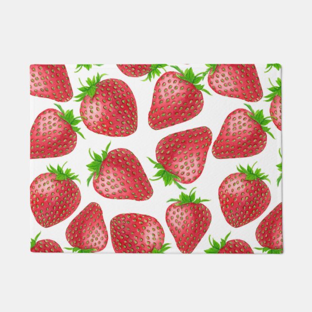 Paillasson Motif d'aquarelle de fraises (Devant)