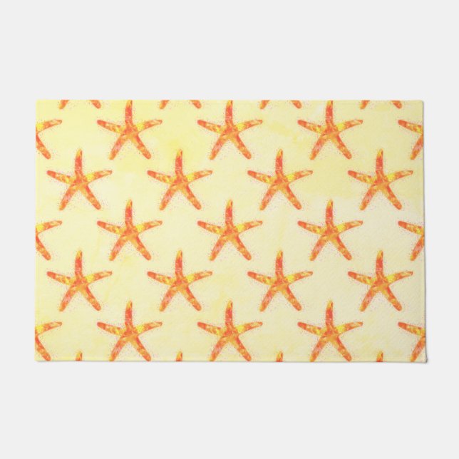 Paillasson Motif d'aquarelle Starfish (Devant)