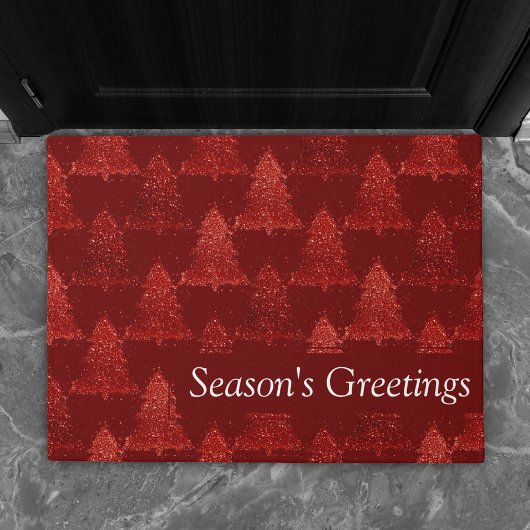 Paillasson Motif d'arbre classique | Rich Crimson Rouge Custo