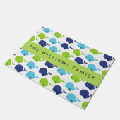 Paillasson Motif De Baleines, Beaux Baleines, Votre Nom (Incliné)