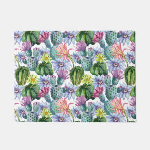 Paillasson Motif de cactus à aquarelle peinte à la main
