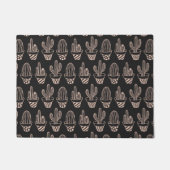 Paillasson Motif de cactus à pointes mignon noir (Devant)