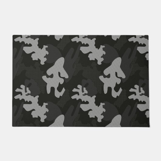 Paillasson Motif de camouflage noir (Devant)