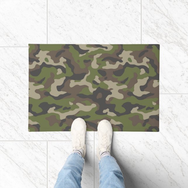 Paillasson Motif de camouflage vert (Intérieur)