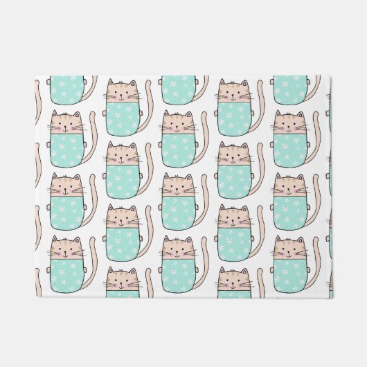 Paillasson Motif de chat amusant (Devant)
