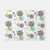 Paillasson Motif De Chats, Chats Mignons, Chatons, Poisson (Devant)