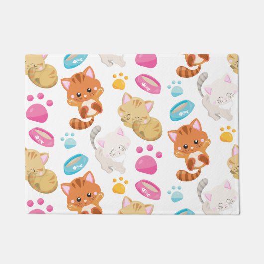 Paillasson Motif De Chats, Chats Mignons, Kitty, Chatons, Paw (Devant)