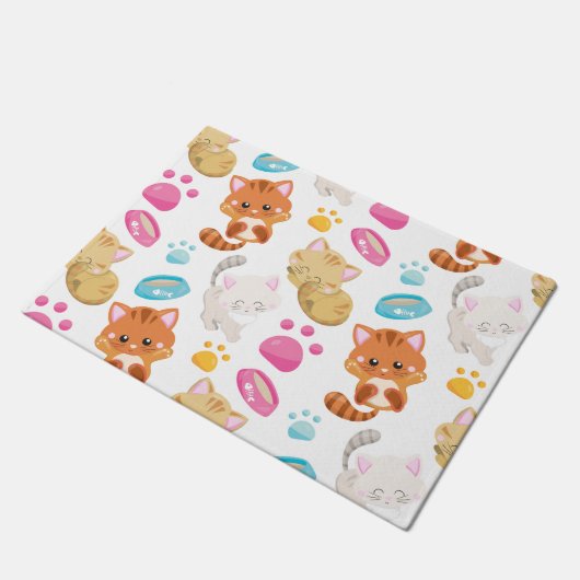 Paillasson Motif De Chats, Chats Mignons, Kitty, Chatons, Paw (Incliné)