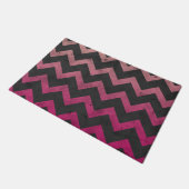 Paillasson Motif de chevron gris foncé rose magenta (Incliné)