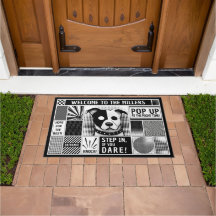 Motif de chien dans une grille bento style pop art