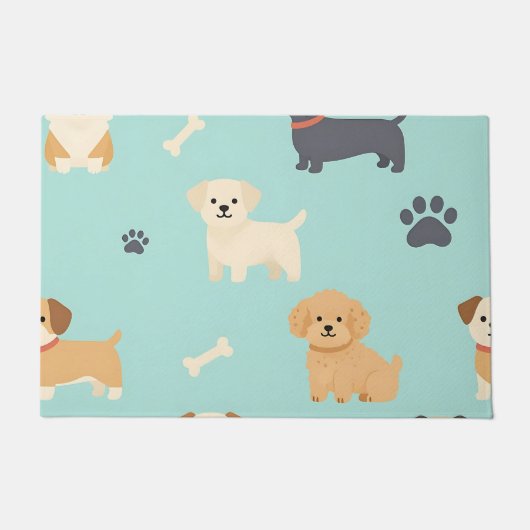Paillasson Motif de chiots mignons (Devant)