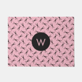 Paillasson Motif de coiffeur de ciseaux de monogramme (Devant)