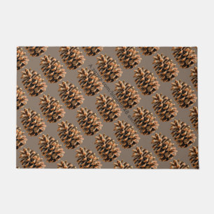 Paillasson Motif de cône de pin rustique