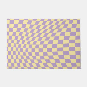 Paillasson Motif de contrôle du tableau de bord jaune et lava