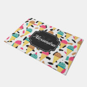 Paillasson Motif de crème glacée mignonne (Incliné)