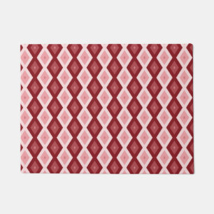 Paillasson Motif de diamants rouges